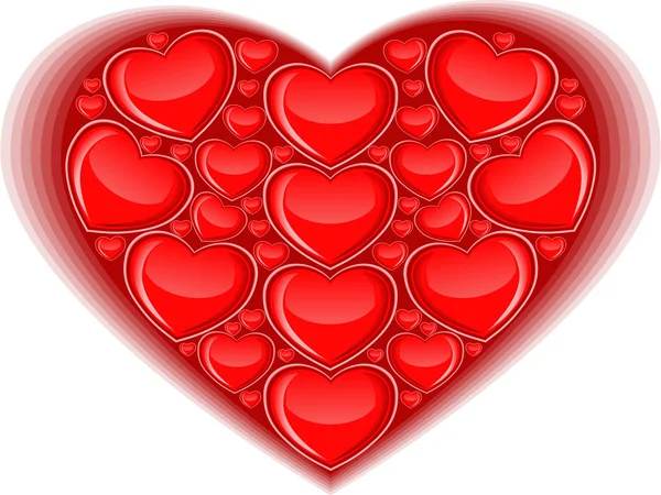 Srdce ve tvaru srdce — Stockový vektor