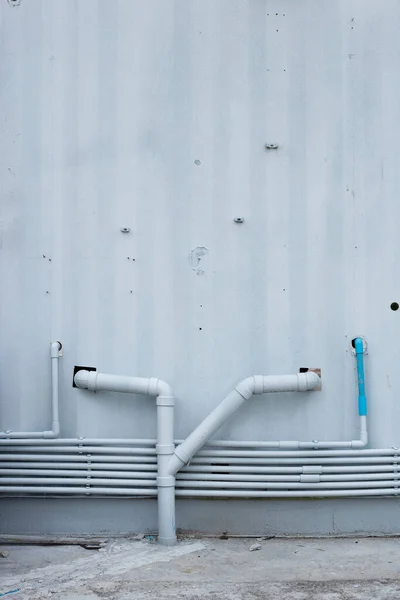 Alte Mauer Aus Weißem Frachtschiff Container — Stockfoto