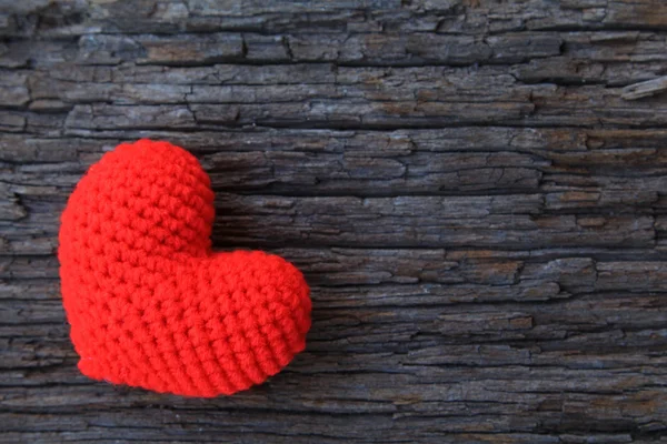 Love hearts on wooden background — Stock Photo, Image