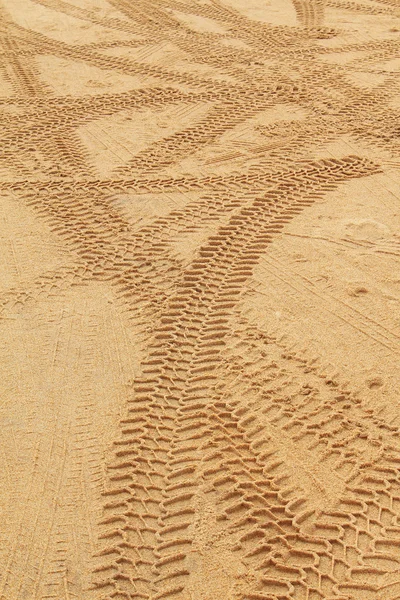 Tire Tracks in the Sand — Stock Photo, Image