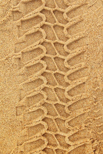 Keréknyomok a homokban — Stock Fotó