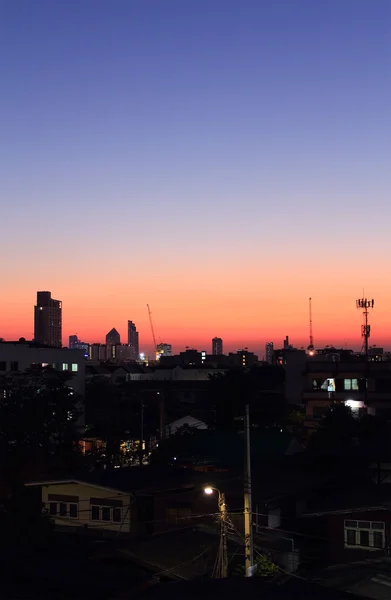 Sonnenuntergang über Bangkok City — Stockfoto