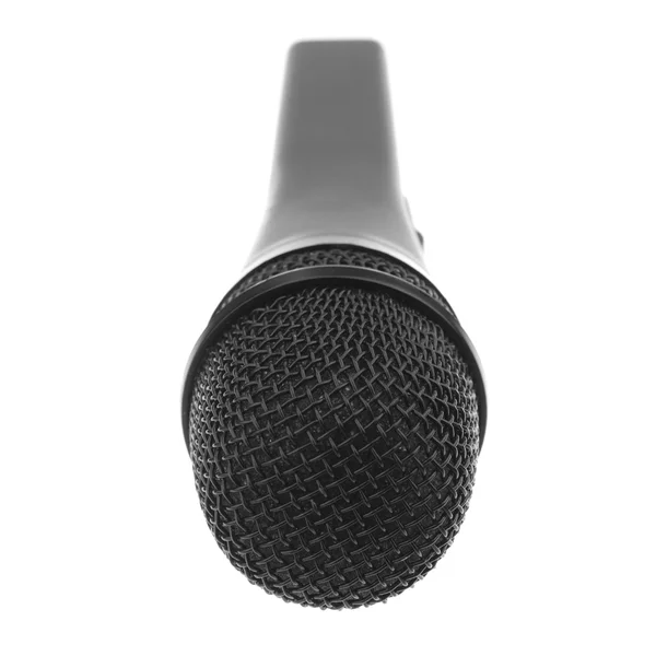 Microphone isolé sur blanc — Photo