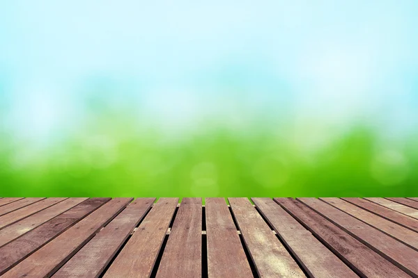 Fondo de primavera con suelo de madera —  Fotos de Stock