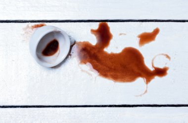 dökülen kahve bardağı