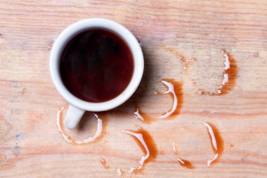 dökülen kahve bardağı