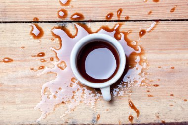 dökülen kahve bardağı