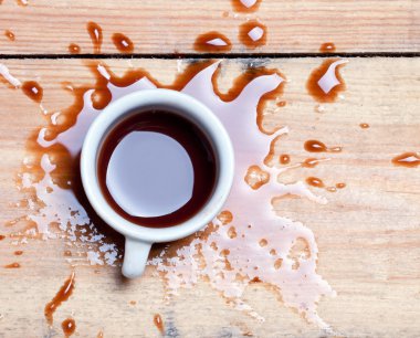 dökülen kahve bardağı