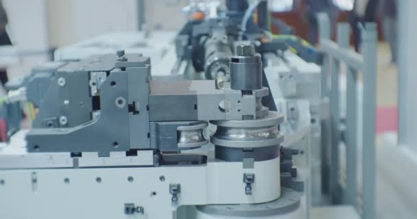 Perlengkapan industri modern dari sebuah mesin kerja Latar belakang close-up.technology — Stok Video