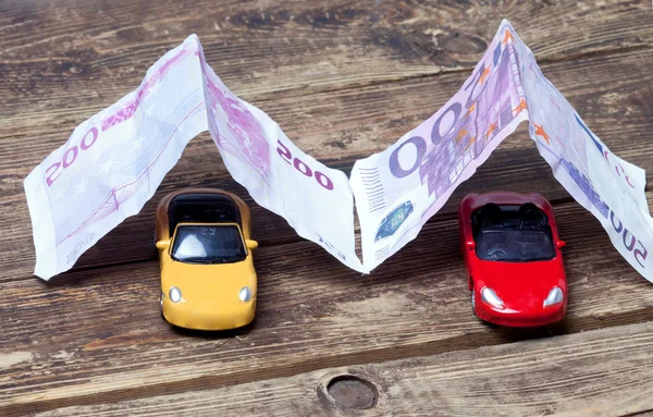 Compra, venda ou carro insurance.metaphor — Fotografia de Stock