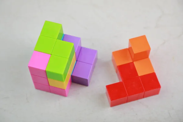 Cubo Construtor Magnético Para Desenvolvimento Lógica Pensamento Espacial — Fotografia de Stock