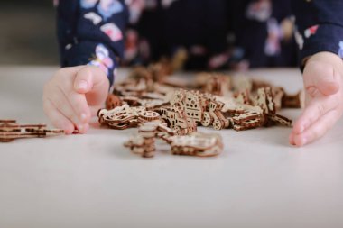 Çocuklar için ahşap yapı seti