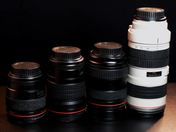 Set of lenses for cameras — Stock Photo, Image