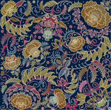 stilize çiçek bahar desen, kumaş arka plan