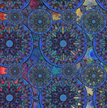 çiçek desenli renkli eski püskü doku arka plan üzerinde