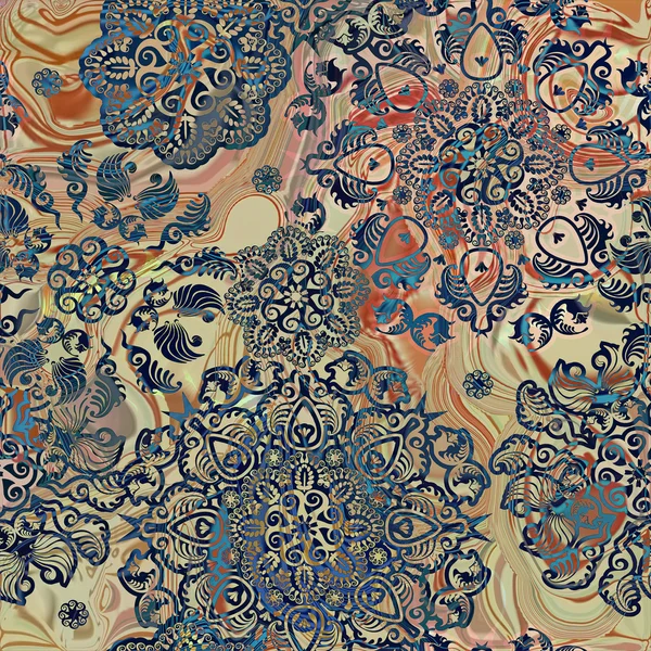 Stylized flowers lace background — Stock Photo, Image