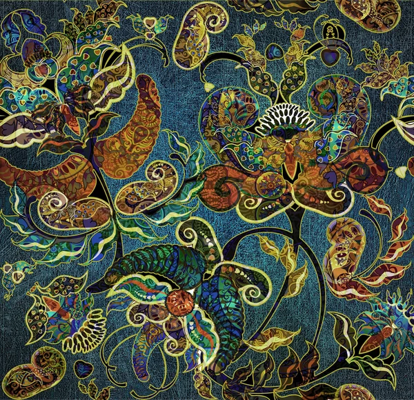 Floral shabby exótico oriental patrón abigarrado —  Fotos de Stock
