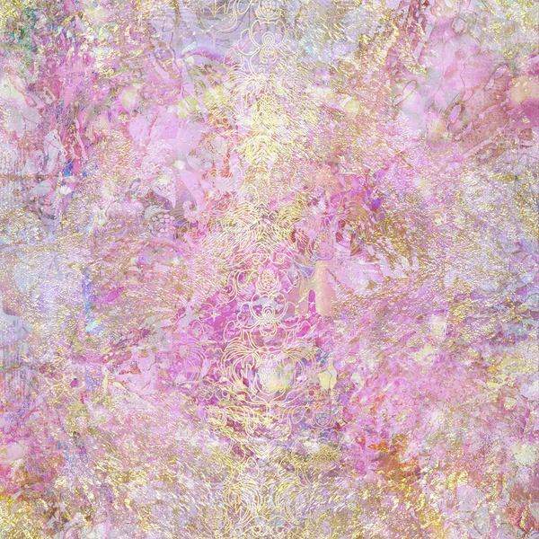 Blumen Gefleckt Farbigen Rosa Hintergrund — Stockfoto