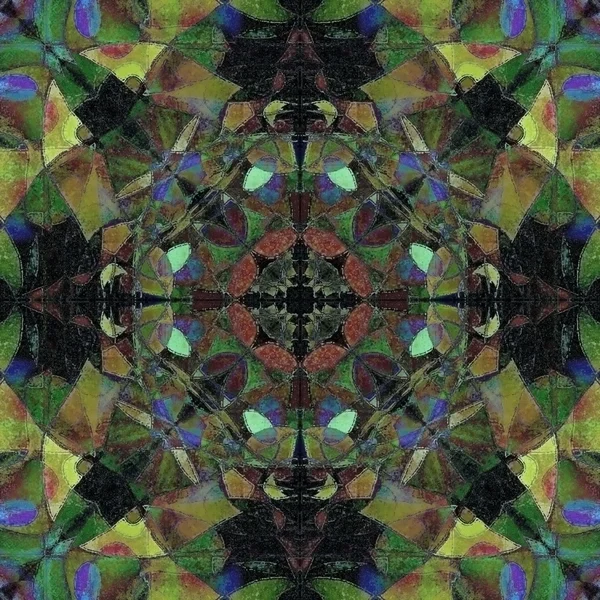 Motley mosaic symmetrical pattern — Stock Photo, Image