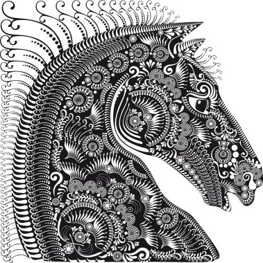 Dekorasyon hayvan süsleme, atları kafa