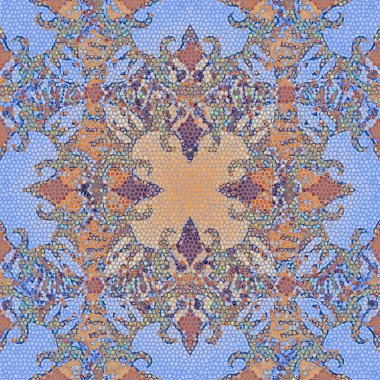 Dekorasyon geometrik desen, ölçekler Mozaik