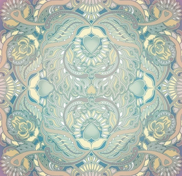 Floral oriental pattern background pastel colored — Stock Photo, Image