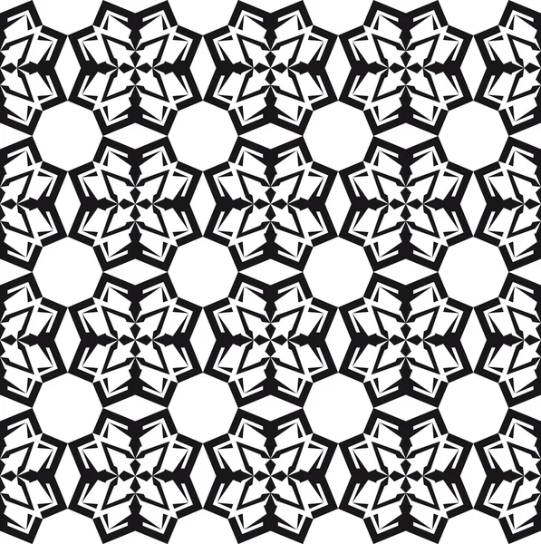 Geométrico abstracto patten blanco y negro — Vector de stock