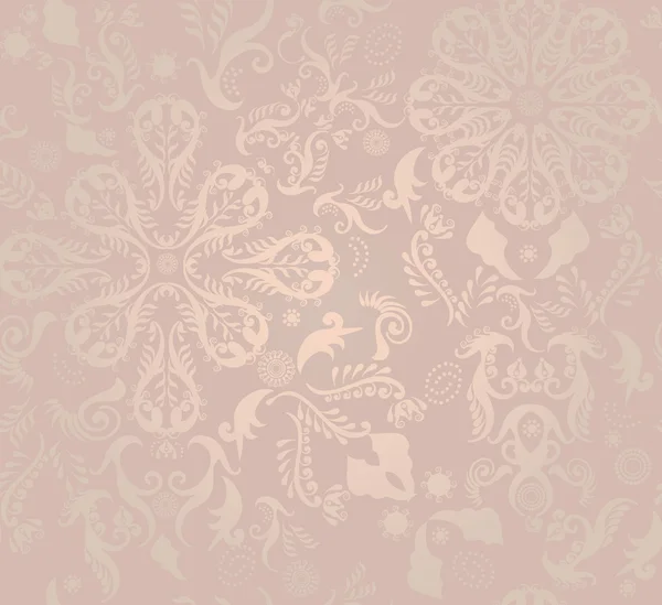 Rosa patrón floral conjunto sin costuras — Vector de stock