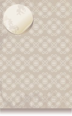 Vintage broşür kağıt ile geometrik desen siluet