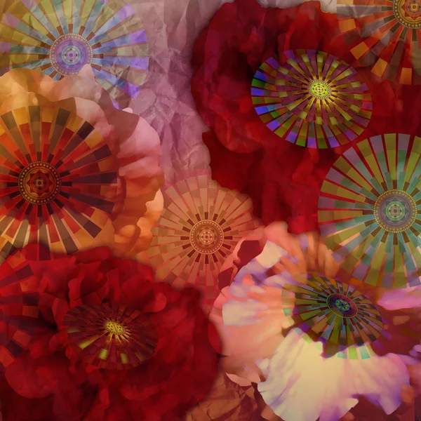 ぼろぼろの背景にピンクの抽象的な背景 flowerson — ストック写真