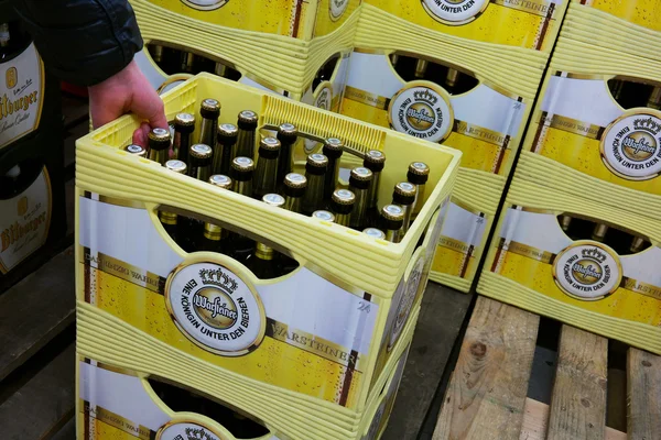 Warsteiner 맥주 상자 — 스톡 사진