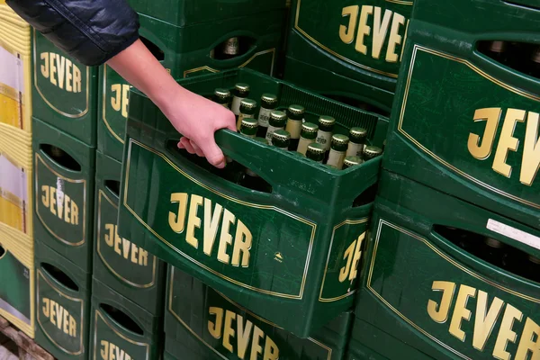 Jever beer crates — Stock Photo, Image