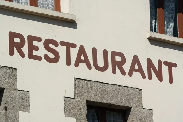 Sinal de restaurante pintado — Fotografia de Stock