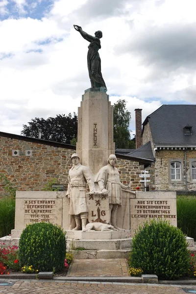 Theux Wallonia Belgien Juli 2021 Kriegerdenkmal Theux Zum Gedenken Die — Stockfoto