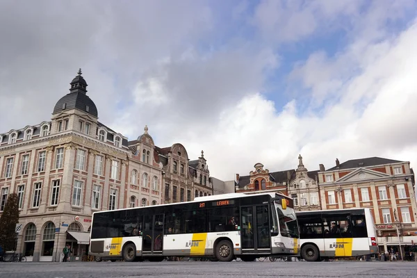 Autobuze belgiene — Fotografie, imagine de stoc