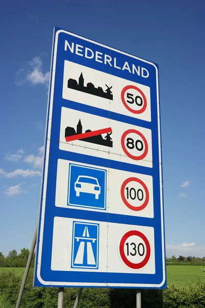 Speed limits in The Netherlands — Stock Photo, Image