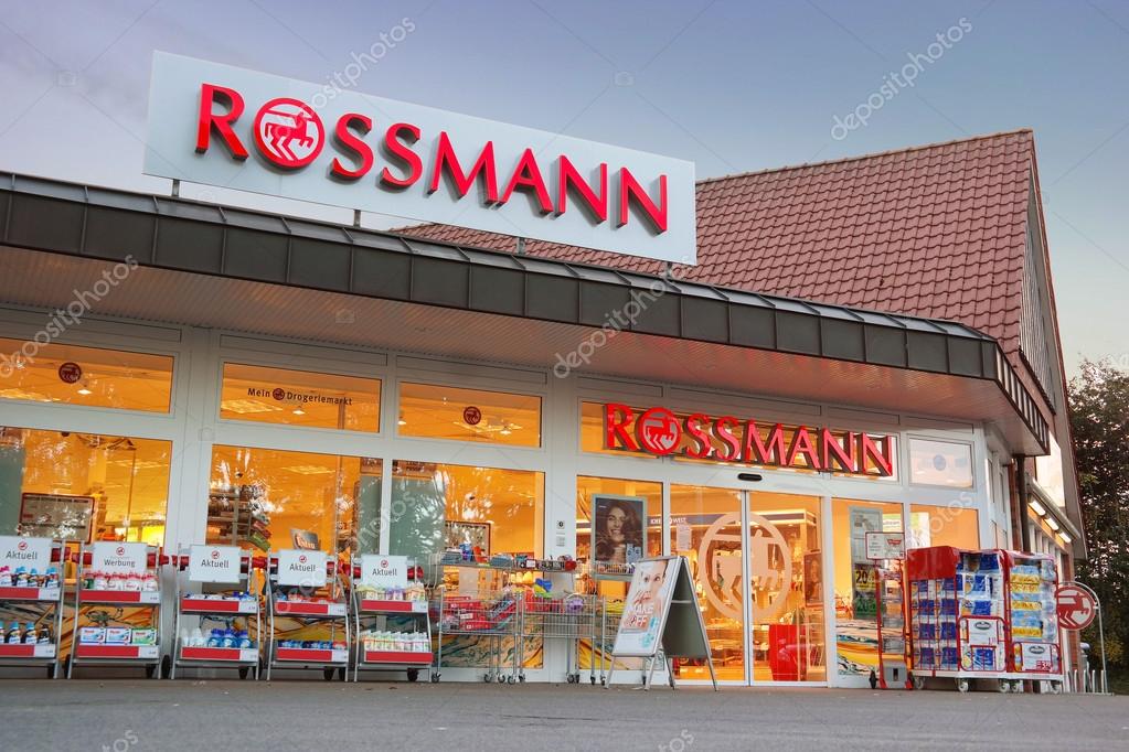 UELSEN, GERMANY - SEPTEMBER 2015  Branch of a Rossmann drug store. Rossmann is Germany's second-largest drug store chain, with other 3,000 stores in Europe.