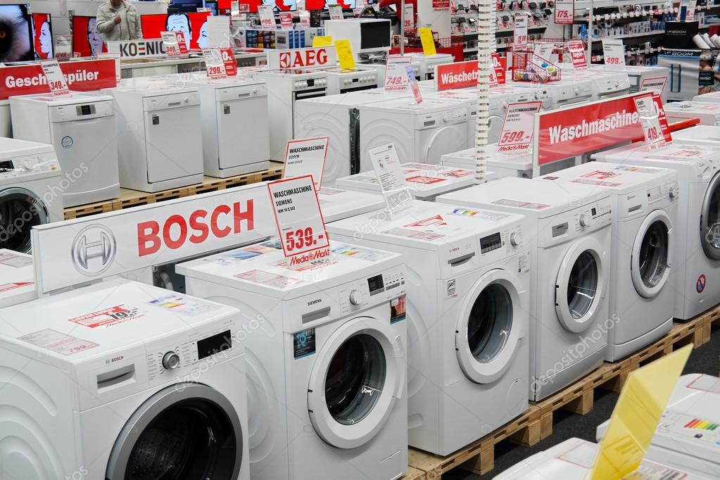 MEPPEN, GERMANY - FEBRUARY 2015: Interior of Media Markt, a German chain of stores selling consumer electronics with numerous branches throughout Europe and Asia. It is Europe's largest retailer of consumer electronics.