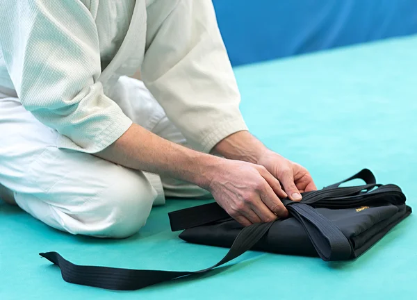 Traditional fold of hakama — Stock Photo, Image