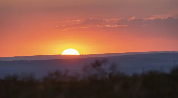 Sonnenaufgang Über Der Landschaft Sommer — Stockfoto