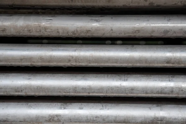 Alignment Stainless Tubes Industrial Structure — Stock Photo, Image