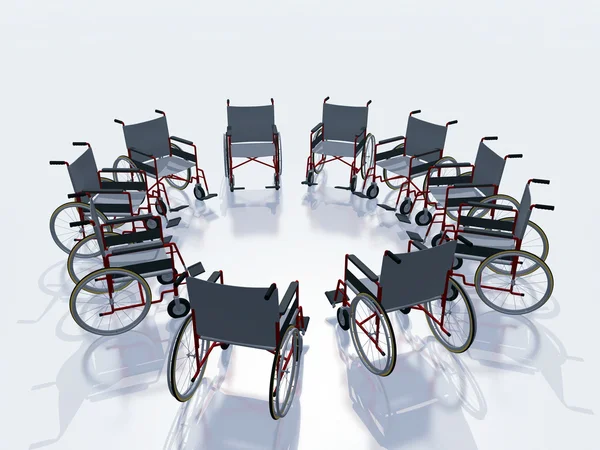 Wózkach inwalidzkich — Zdjęcie stockowe