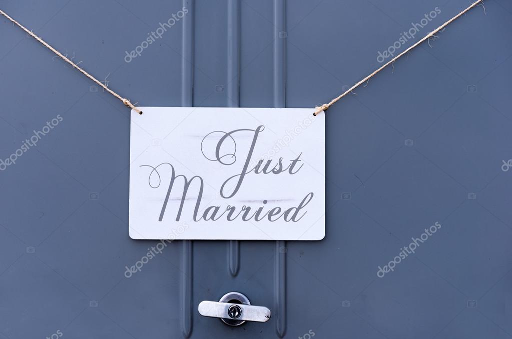 just married sign