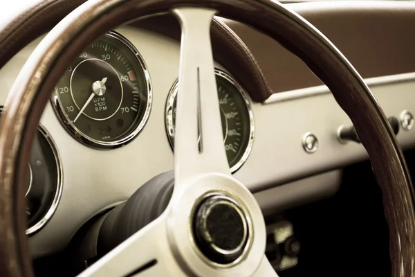 Vintage dashboard closeup — Stock Photo, Image