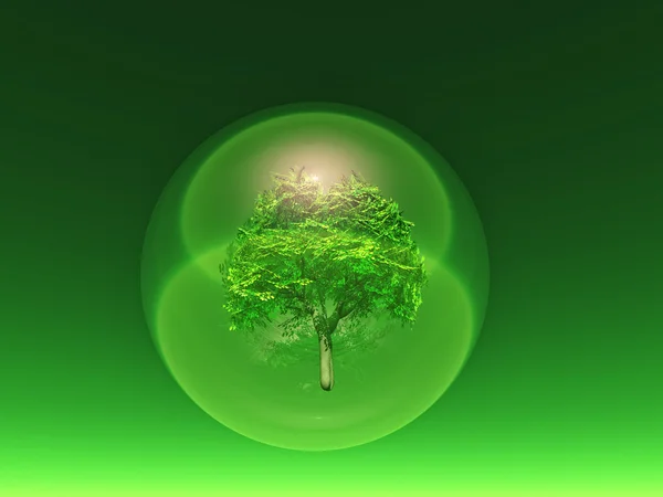 Yeşil biyo Küre — Stok fotoğraf