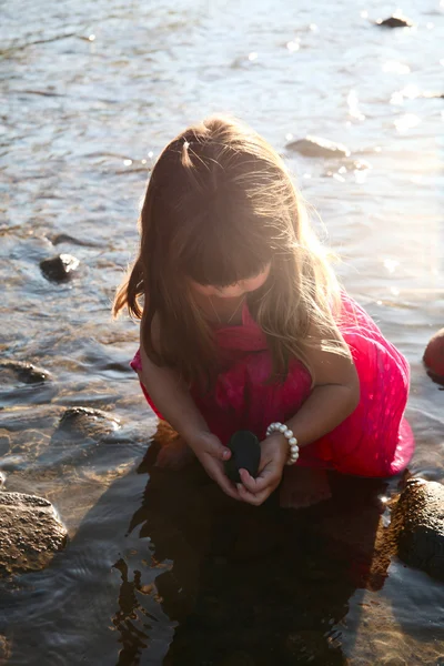 Sunset girl — Stock Photo, Image