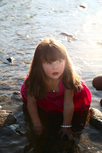 Sunset girl — Stock Photo, Image