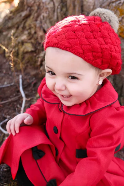 Meisje in rood — Stockfoto