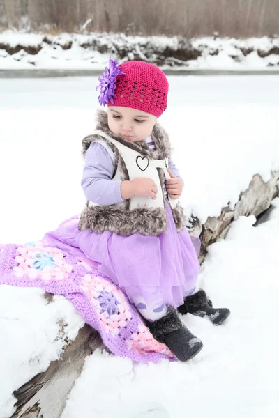 Sníh dívka — Stock fotografie