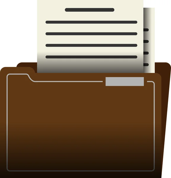 Folder grafis dengan dokumen - Stok Vektor